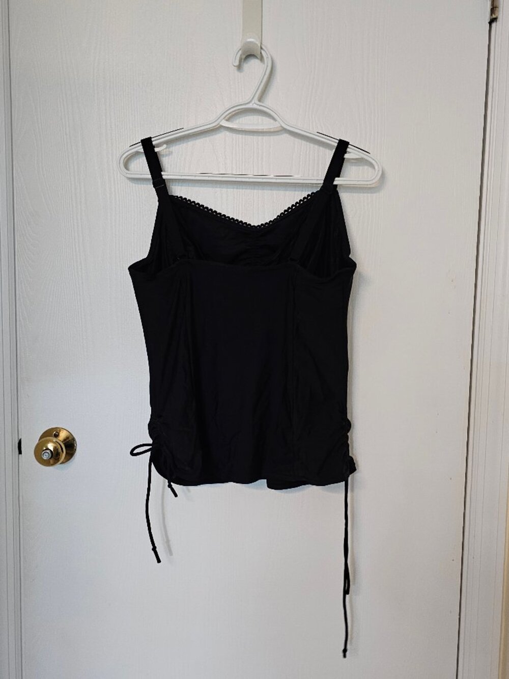 Curvy Kate Jetty black tankini with adjustble tie sides
